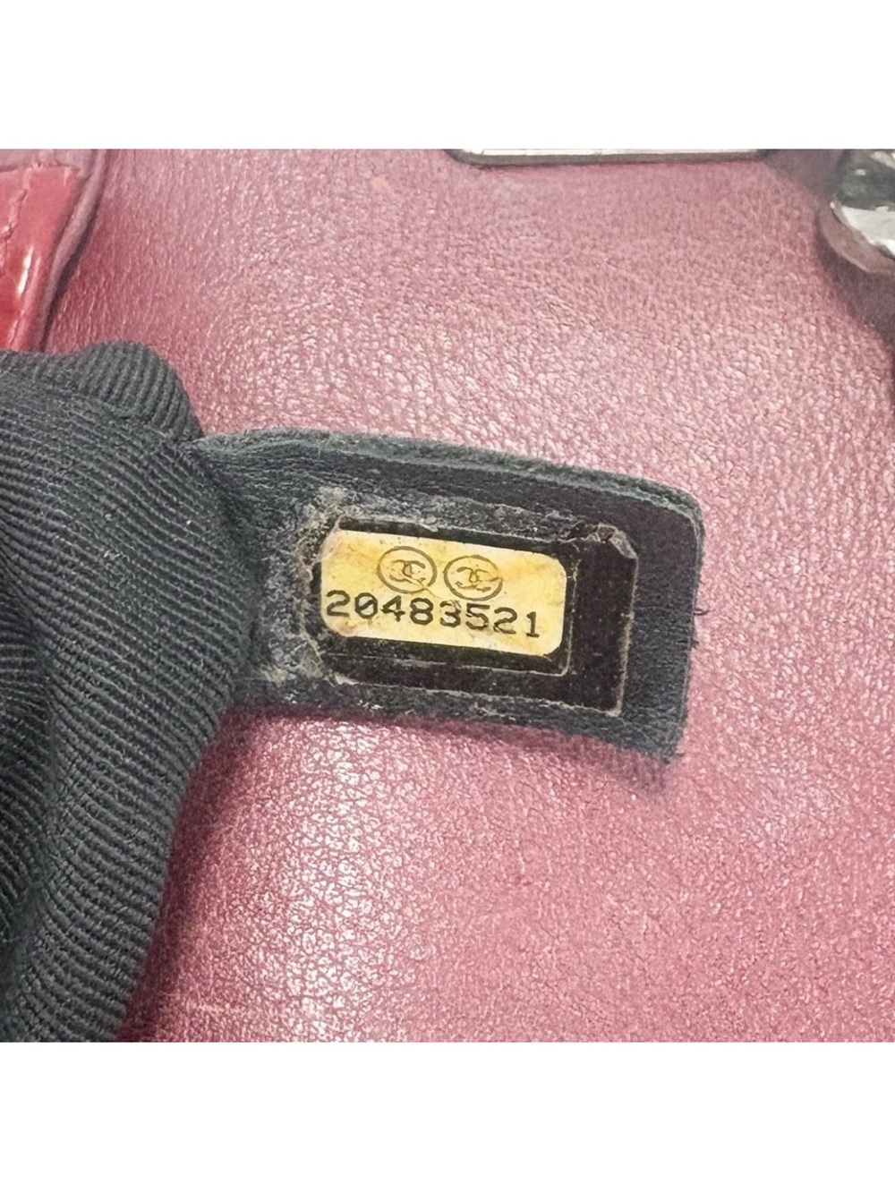 CHANEL Quilted Patent Leather Boy Flap Shoulder Bag in Deep Red - Picture 7 of 17